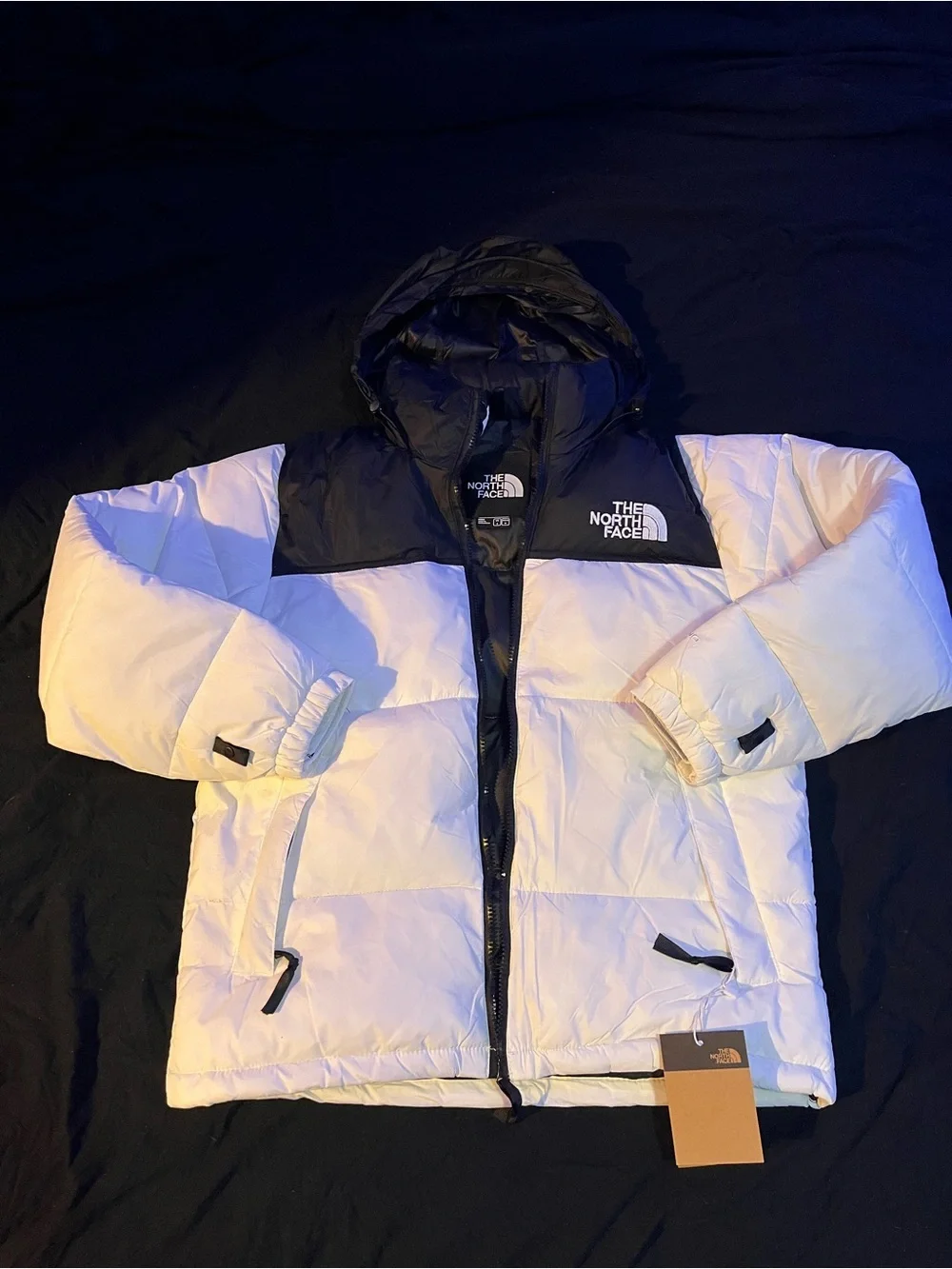 The North Face Black and White Quilted Puffer Jacket